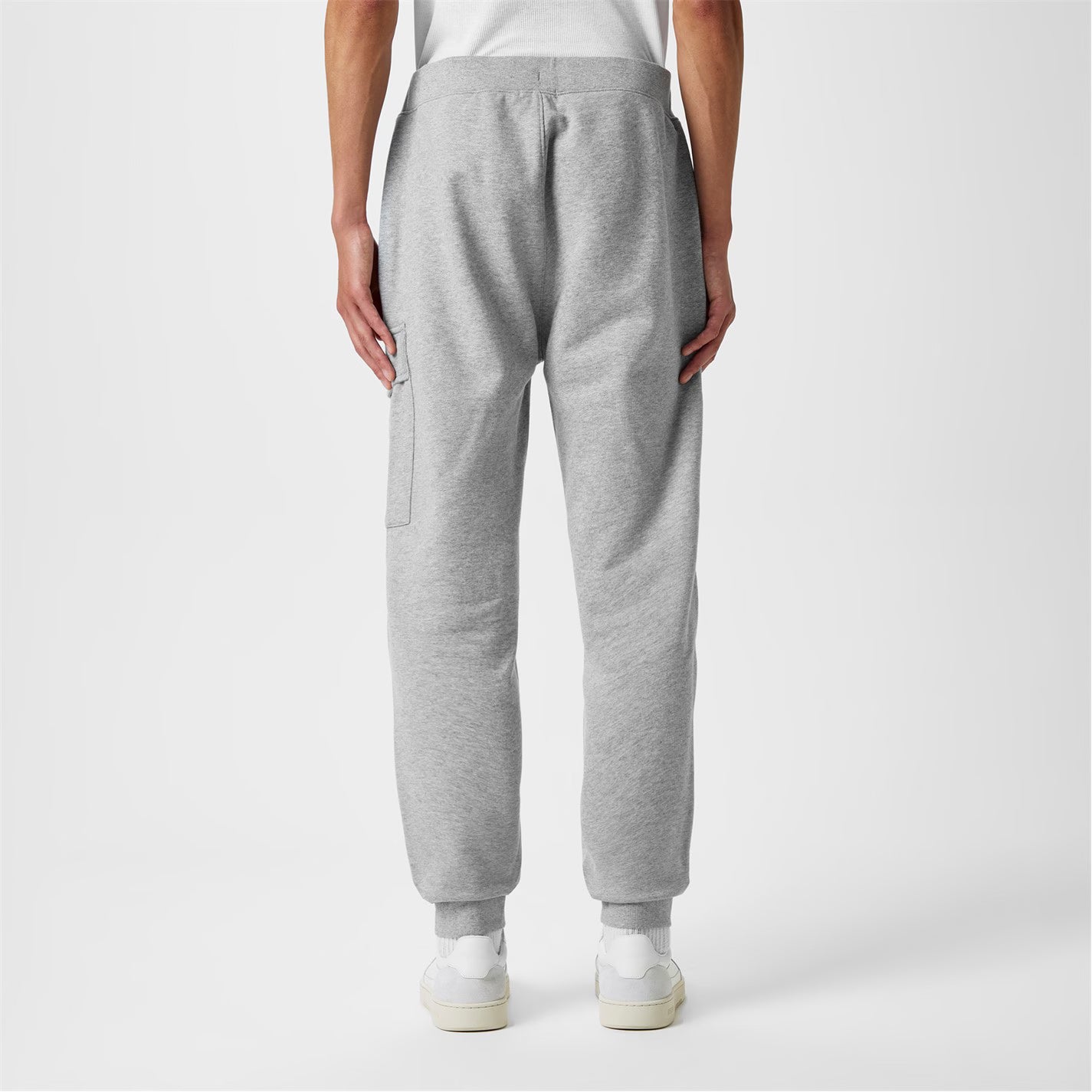 C.P. COMPANY LENS COTTON FLEECE JOGGERS TRACK PANTS GREY MARL 2XL RRP £210 BNWT