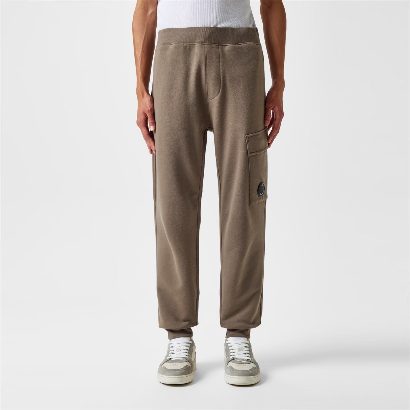 CP COMPANY LENS COTTON FLEECE JOGGERS TRACK PANTS WALNUT BROWN 2XL RRP £210 BNWT