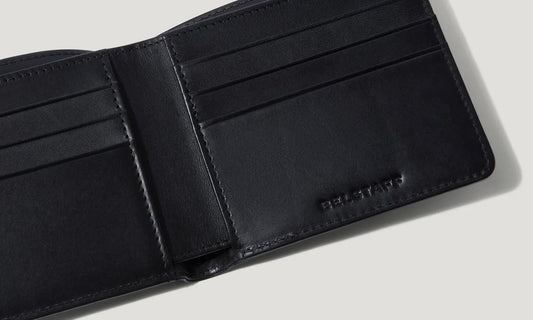 BELSTAFF HANCHURCH ITALIAN LEATHER BIFOLD WALLET BLACK RRP £85 NEW