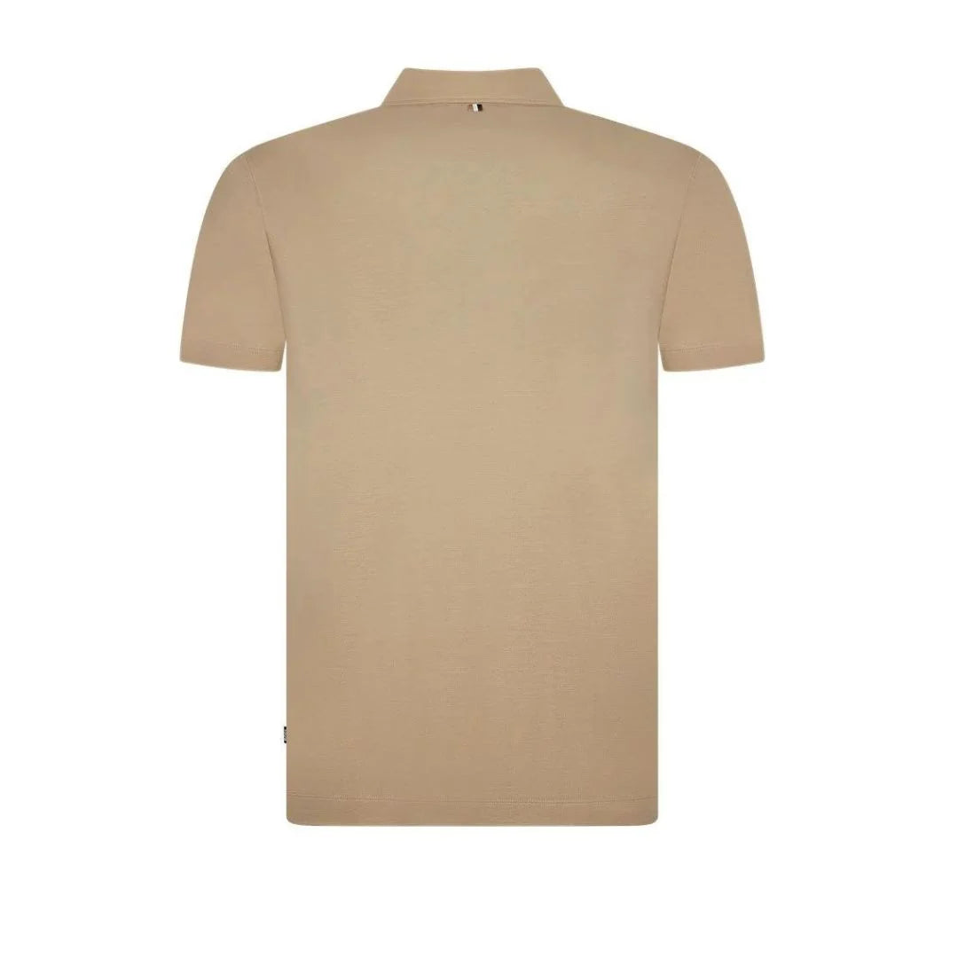 HUGO BOSS PRESS 55 STRETCHY COTTON POLO SHIRT DARK BEIGE 4XL RRP £119 BNWT