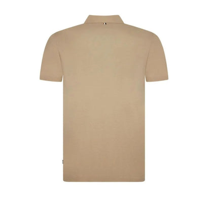 HUGO BOSS PRESS 55 STRETCHY COTTON POLO SHIRT DARK BEIGE 4XL RRP £119 BNWT