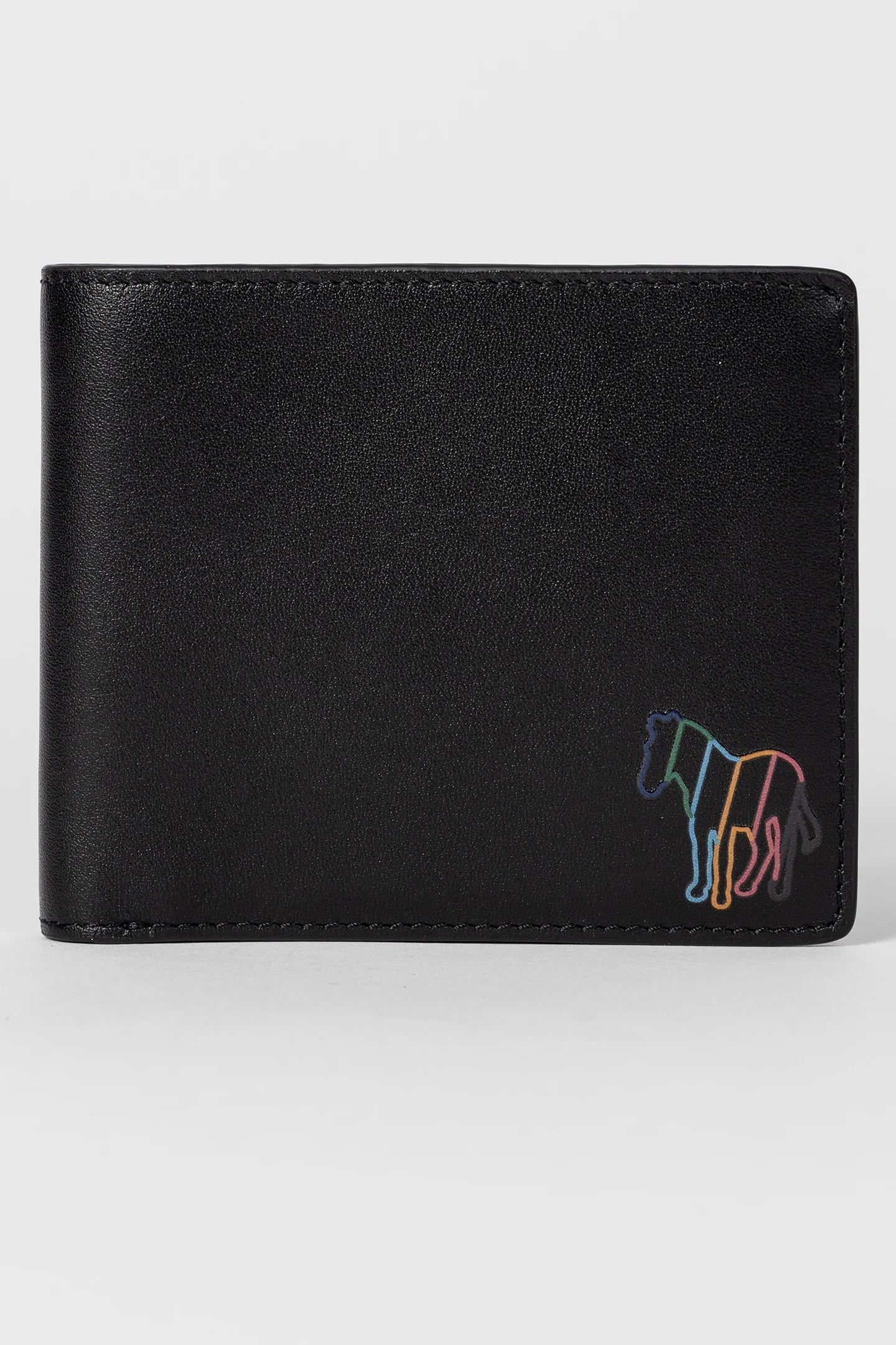 PAUL SMITH PS LEATHER BI-FOLD SHADOW ZEBRA WALLET BLACK RRP £125 NEW IN BOX