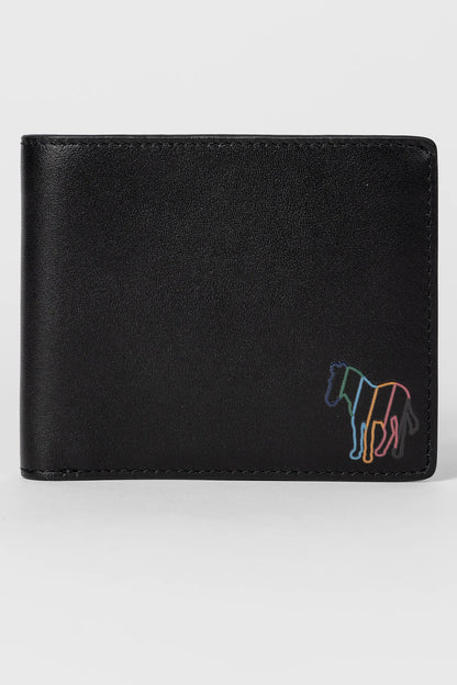 PAUL SMITH PS LEATHER BI-FOLD SHADOW ZEBRA WALLET BLACK RRP £125 NEW IN BOX