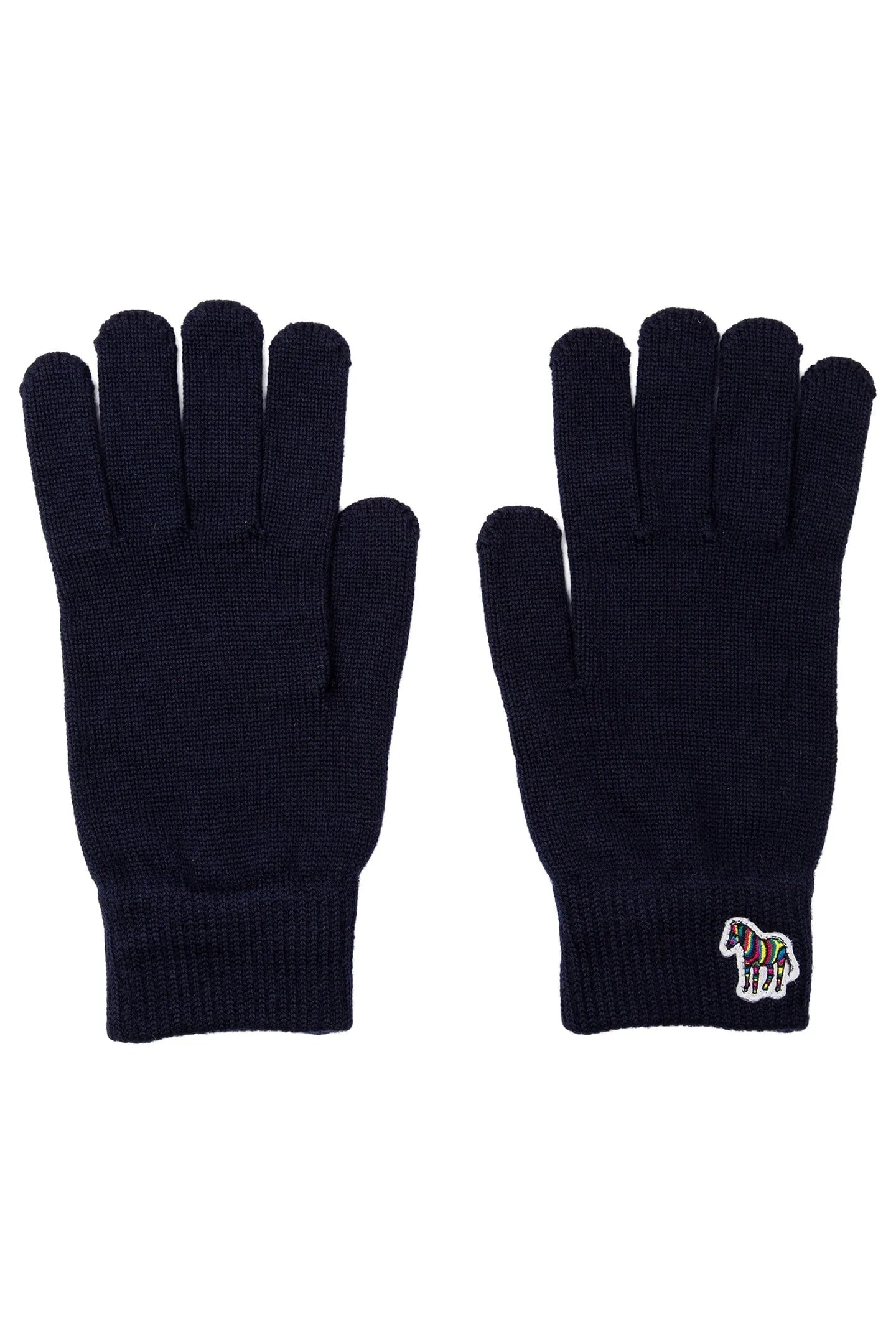 PAUL SMITH PS ZEBRA WOOL GLOVES NAVY BLUE RRP £70 BNWT