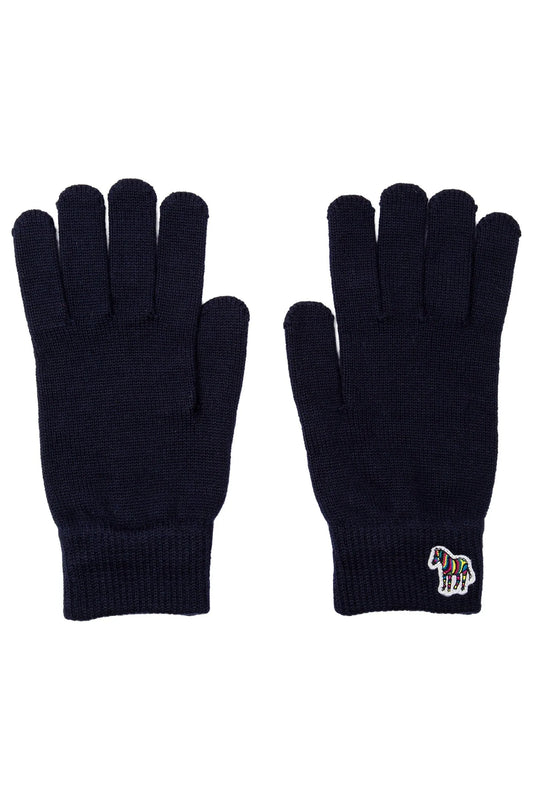 PAUL SMITH PS ZEBRA WOOL GLOVES NAVY BLUE RRP £70 BNWT