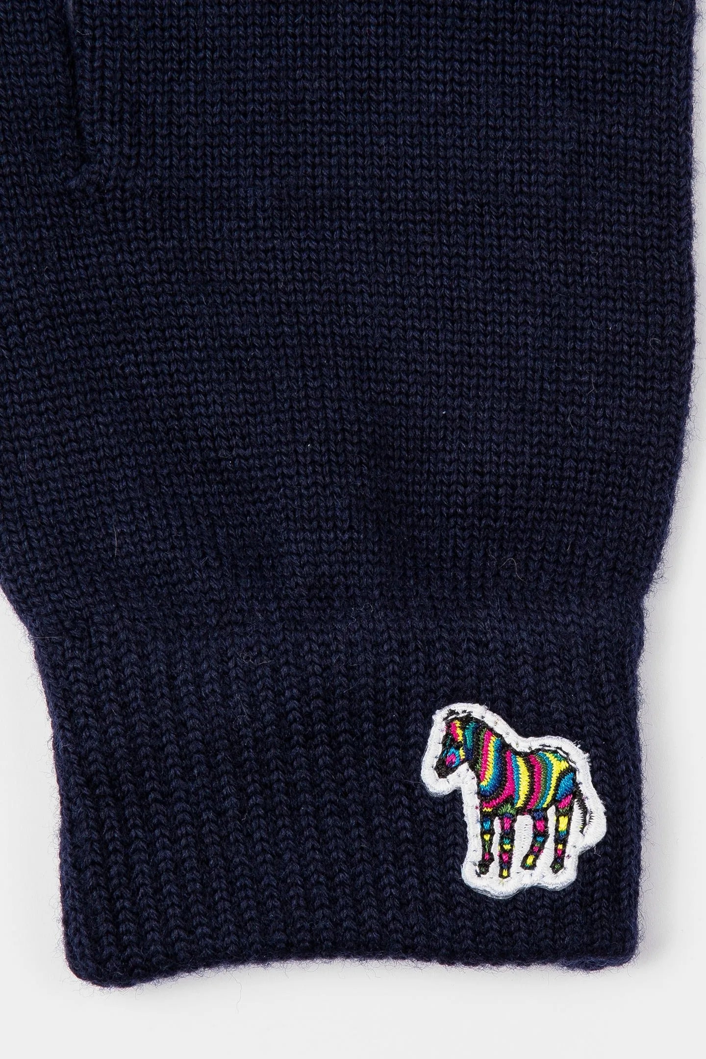 PAUL SMITH PS ZEBRA WOOL GLOVES NAVY BLUE RRP £70 BNWT