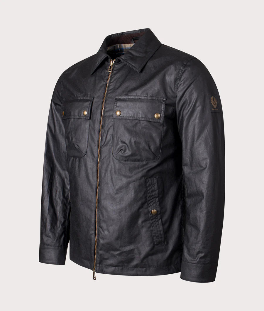 BELSTAFF TOUR WAXED COTTON OVERSHIRT JACKET BLACK 3XL RRP £325 BNWT