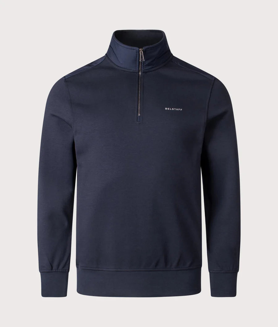 BELSTAFF ALLOY QUARTER ZIP SWEATSHIRT DARK INK 3XL RRP £175 BNWT