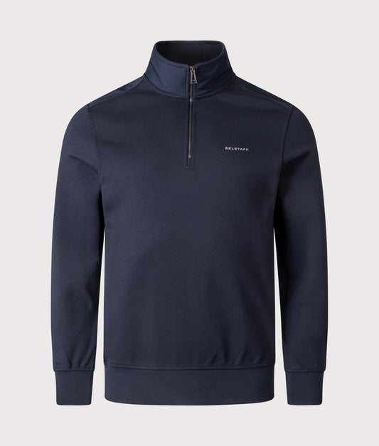 BELSTAFF ALLOY QUARTER ZIP SWEATSHIRT DARK INK 3XL RRP £175 BNWT