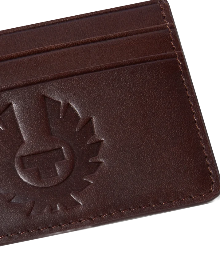 BELSTAFF WHEATLE ITALIAN LEATHER CARD HOLDER WALLET ANTIQUE BROWN RRP £75 NEW IN BOX
