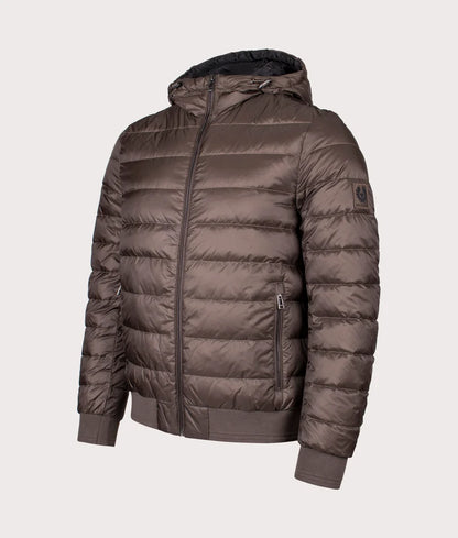 BELSTAFF CONTROL DOWN PUFFA HOODED BOMBER JACKET MAJOR BROWN RRP £350 BNWT