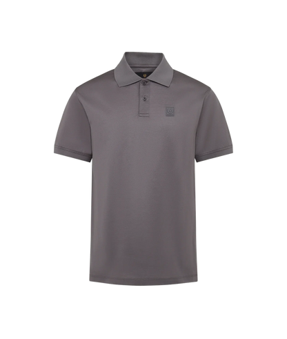 BELSTAFF STEEL MERCERISED COTTON PATCH POLO SHIRT TORNADO GREY RRP £110 BNWT