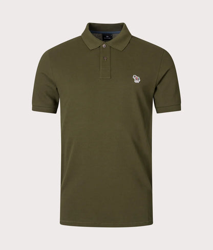 PAUL SMITH PS ZEBRA PIQUE COTTON POLO SHIRT OLIVE GREEN (36E) 2XL RRP £90 BNWT
