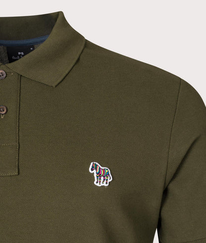 PAUL SMITH PS ZEBRA PIQUE COTTON POLO SHIRT OLIVE GREEN (36E) 2XL RRP £90 BNWT