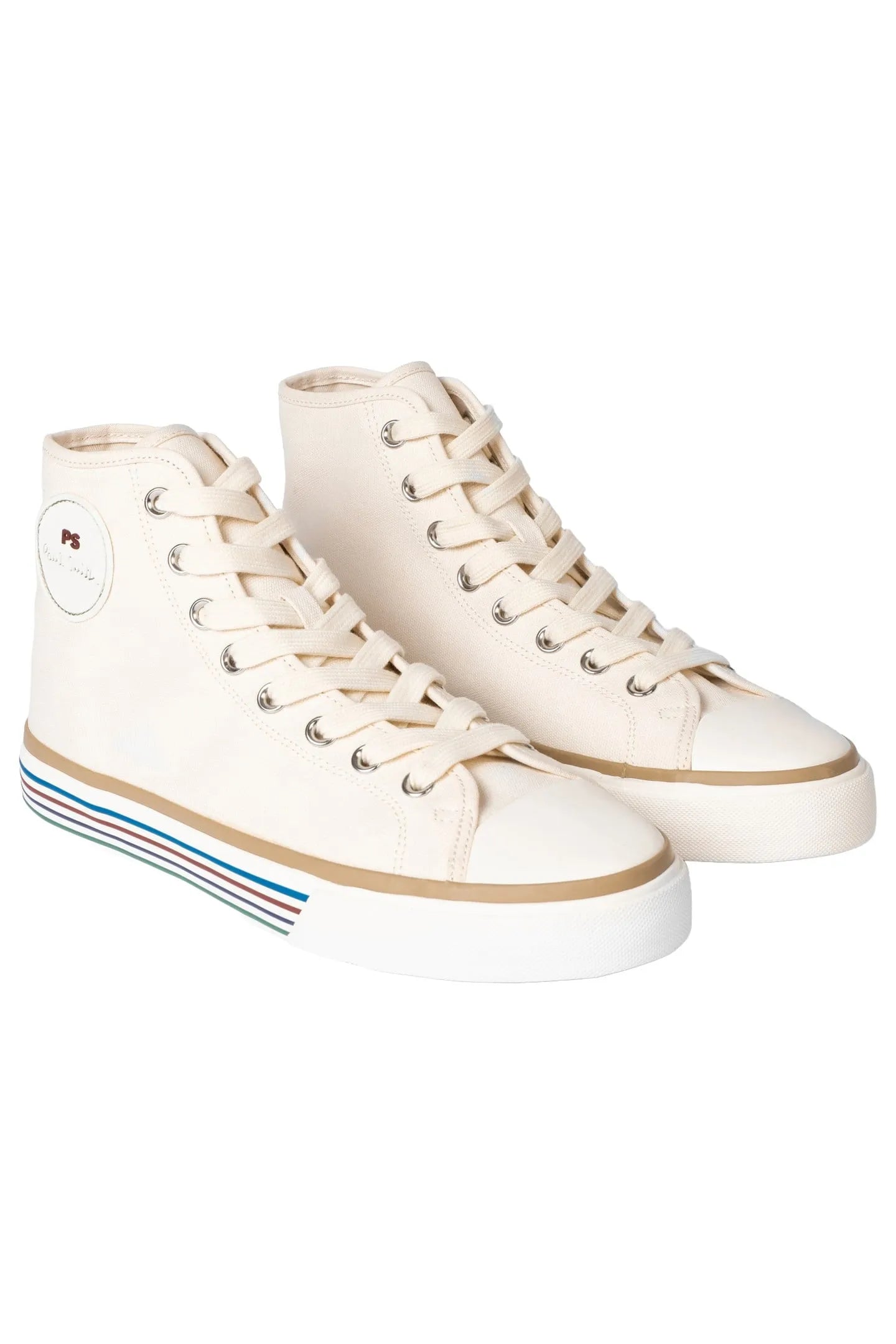 PAUL SMITH PS YUMA HIGH TOP CANVAS TRAINERS WHITE RRP £150 BNIB