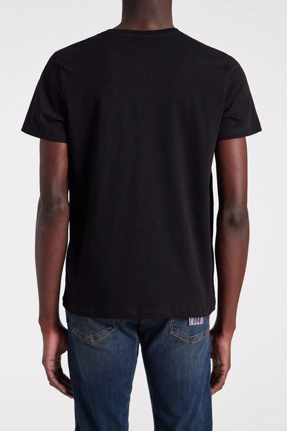 PAUL SMITH PS ORGANIC COTTON ZEBRA LOGO V-NECK T-SHIRT BLACK L RRP £70 BNWT