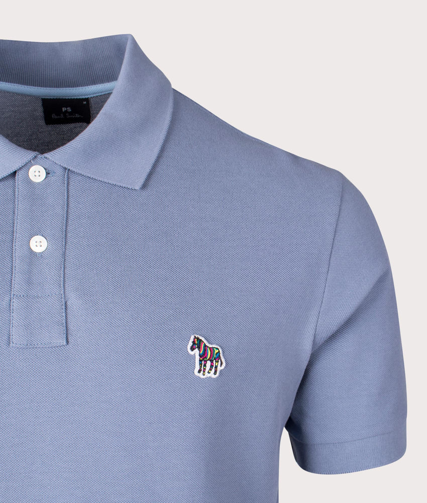 PAUL SMITH PS ZEBRA PIQUE COTTON POLO SHIRT GREYISH BLUE (43G) 2XL RRP £90 BNWT