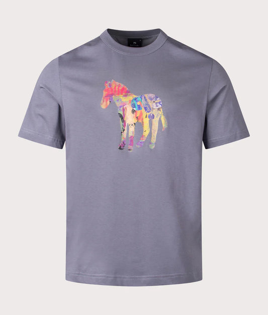 PAUL SMITH ZEBRA CRAFT COTTON T-SHIRT GREY LARGE RRP £70 BNWT