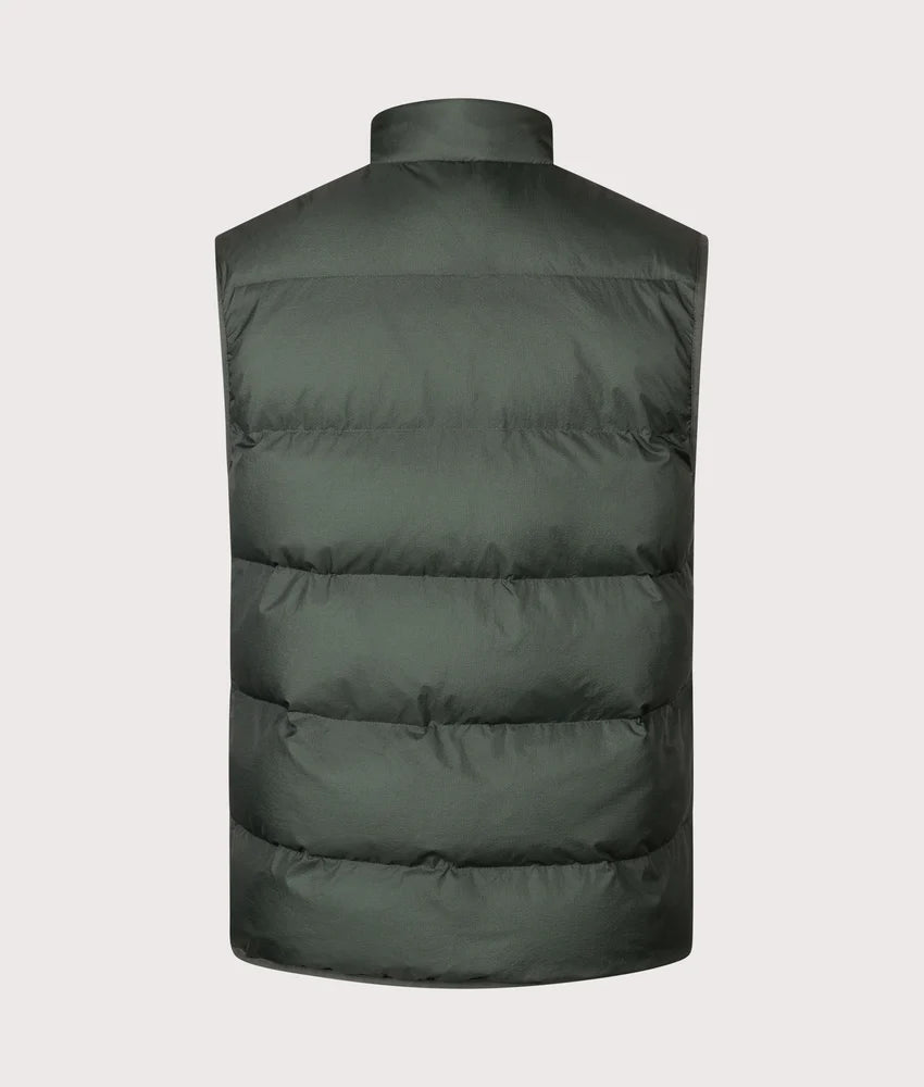FRED PERRY INSULATED PUFFA GILET COURT GREEN MEDIUM RRP £140 BNWT
