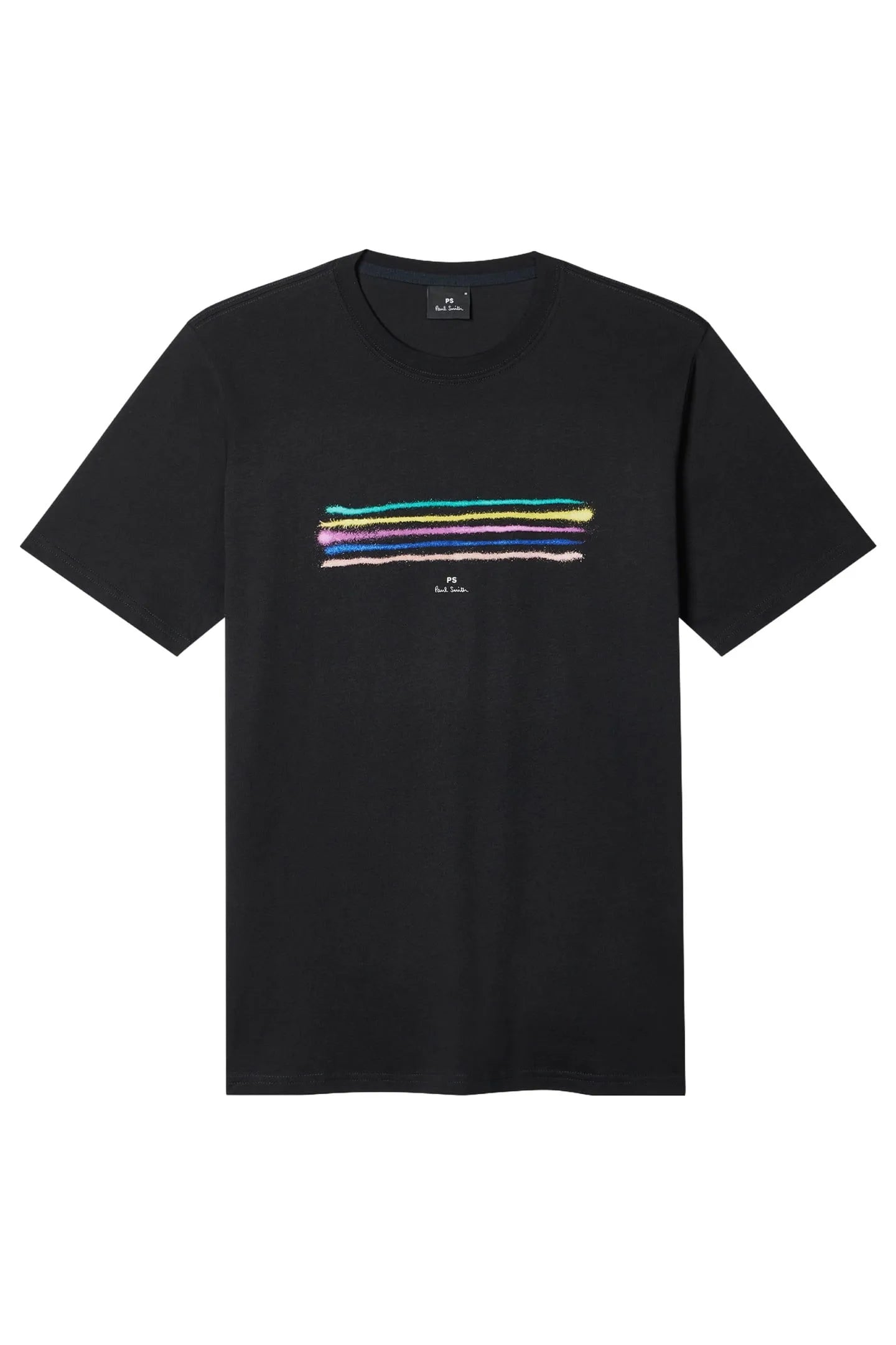 PAUL SMITH PS BRUSH STROKES STRIPED LOGO COTTON T-SHIRT BLACK 3XL RRP £75 BNWT
