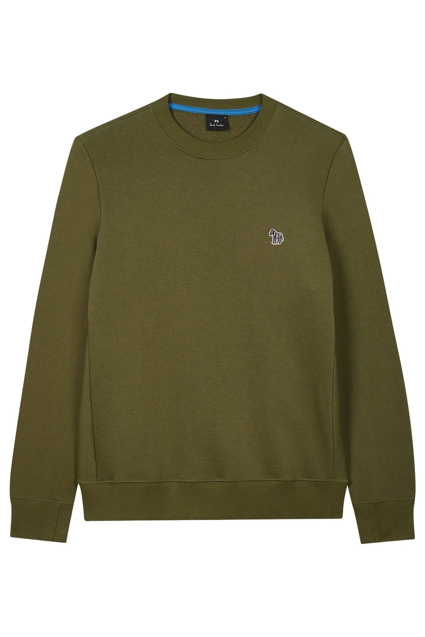 PAUL SMITH PS ZEBRA LOGO CREW NECK SWEATSHIRT OLIVE GREEN (36D) 2XL RRP £125 NEW