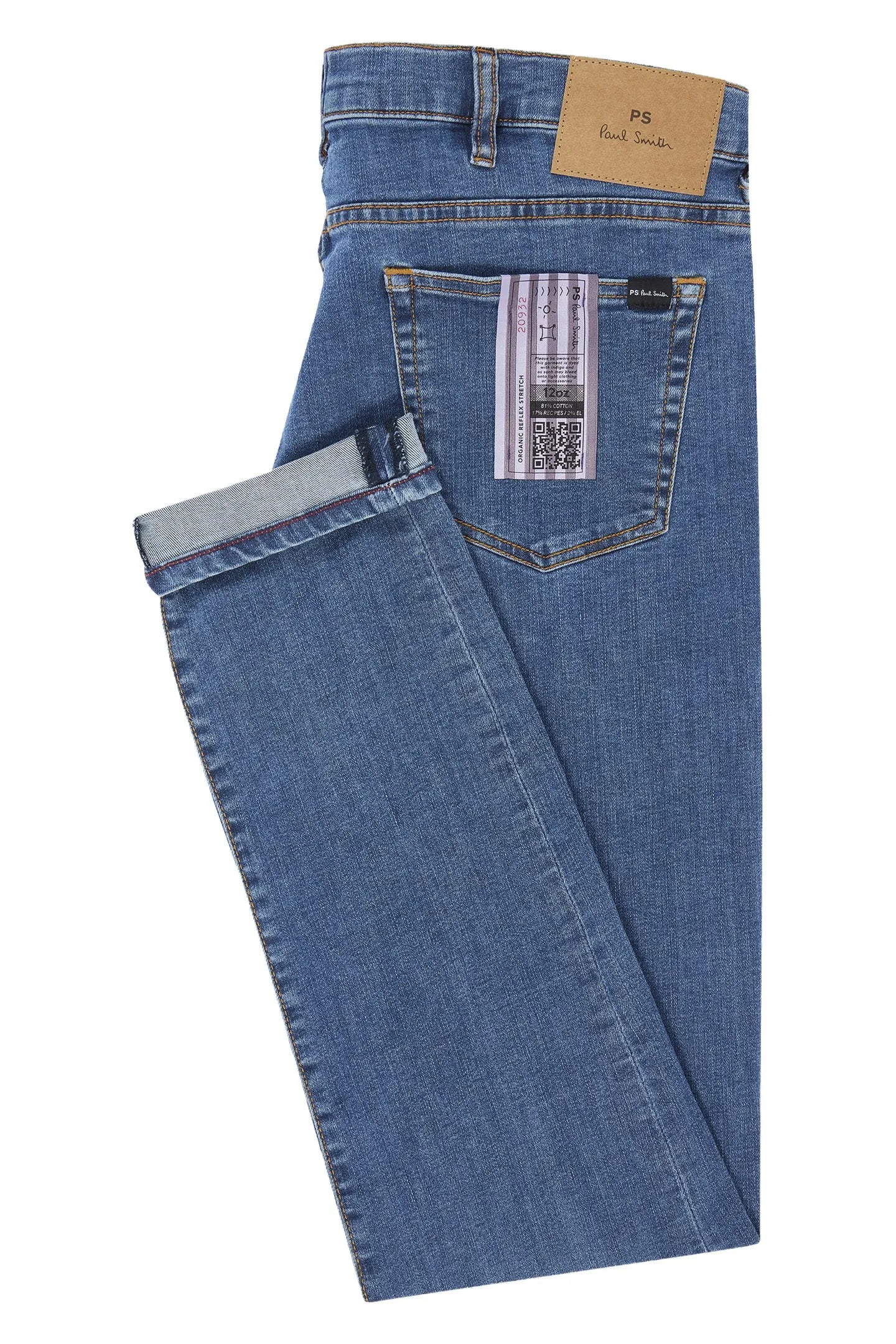 PAUL SMITH PS SLIM FIT JEANS BLUE OVERDYED RRP £150