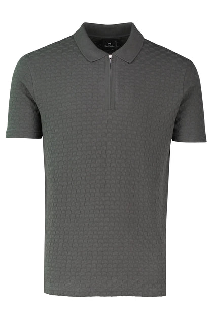 PAUL SMITH PS HALF ZIP TEXTURED ORGANIC COTTON POLO SHIRT GREY XL RRP £115 BNWT