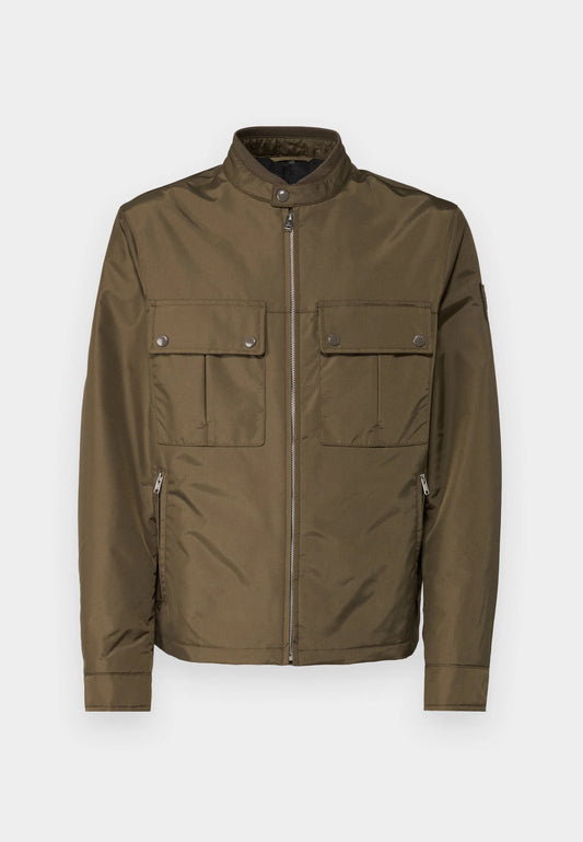 BELSTAFF DRILL NYLON LIGHTWEIGHT BIKER JACKET CLAY BROWN UK46 3XL RRP £350 BNWT