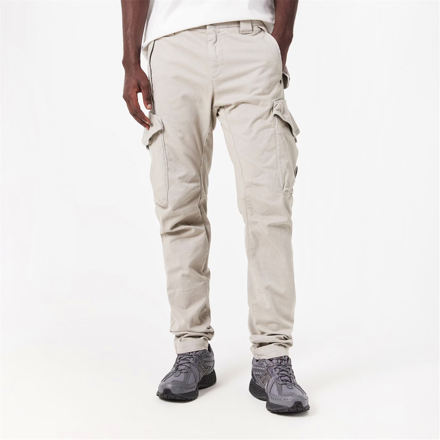 C.P. COMPANY 058A UTILITY STRETCH LENS CARGO PANTS DRIZZLE GREY 54 2XL RRP £270