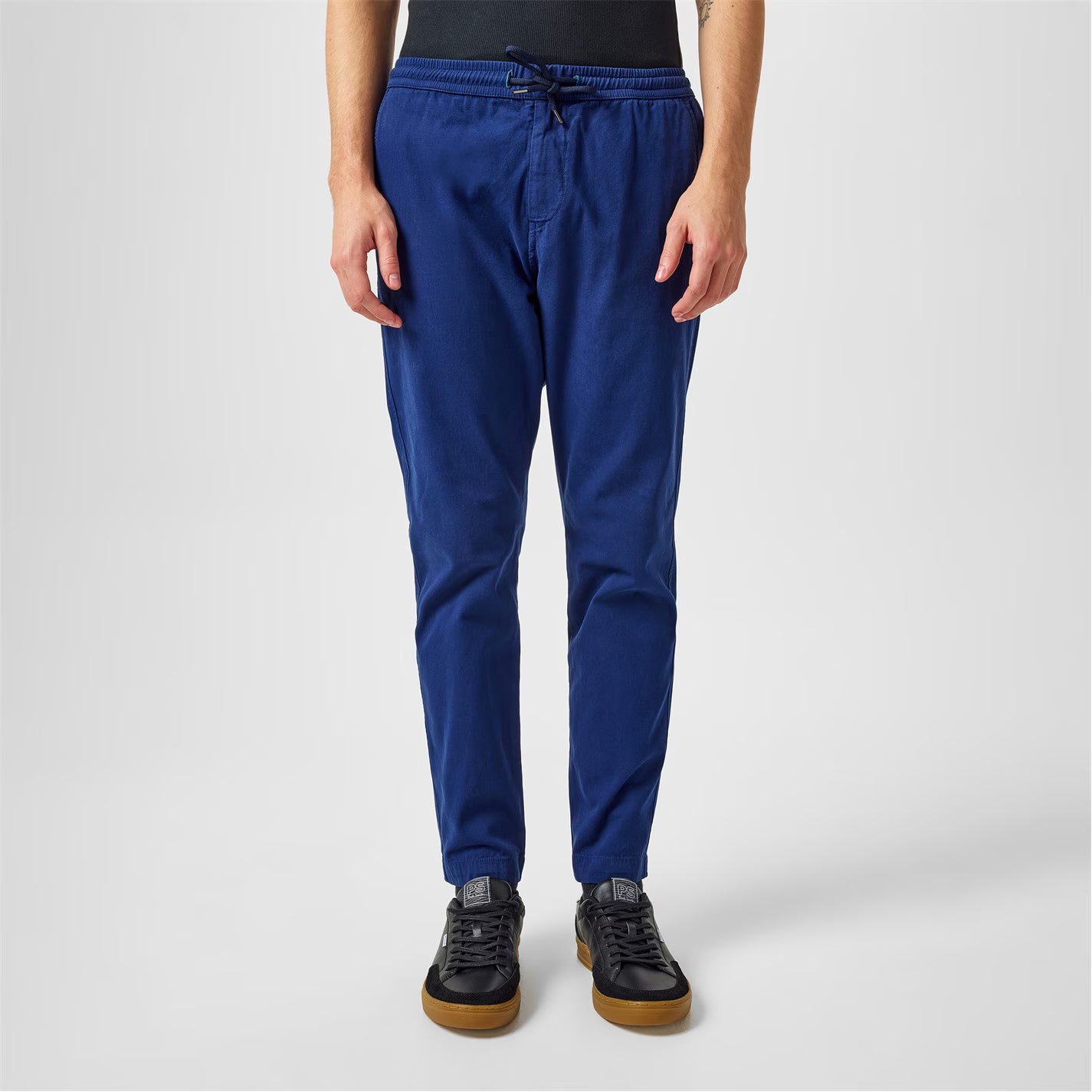 PAUL SMITH PS EMBROIDERED LOGO DRAWSTRING CHINO TROUSERS BLUE 38REG RRP £165 NEW