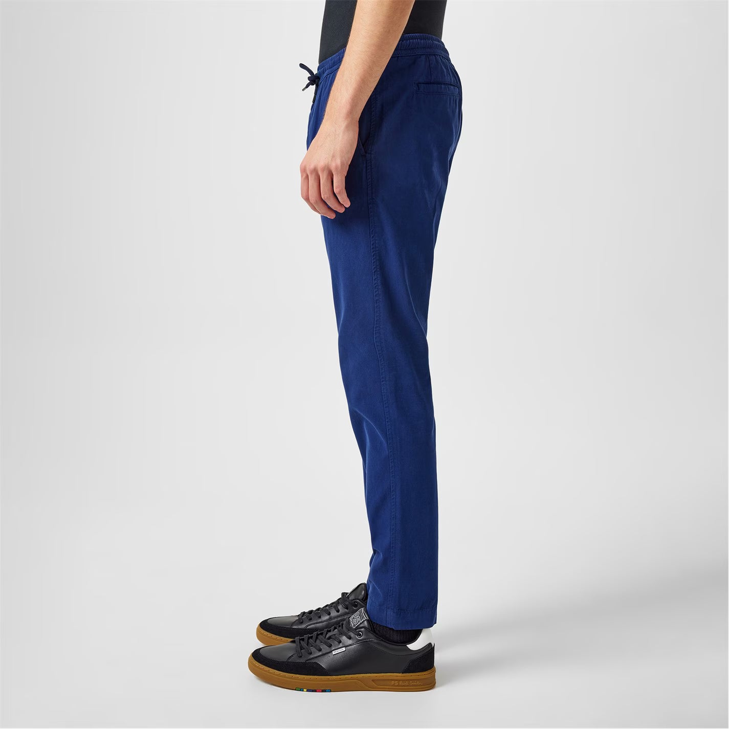 PAUL SMITH PS EMBROIDERED LOGO DRAWSTRING CHINO TROUSERS BLUE 38REG RRP £165 NEW