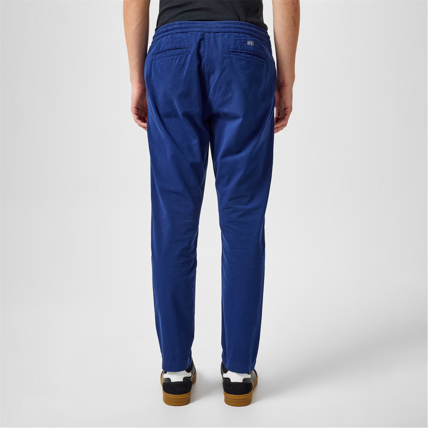 PAUL SMITH PS EMBROIDERED LOGO DRAWSTRING CHINO TROUSERS BLUE 38REG RRP £165 NEW
