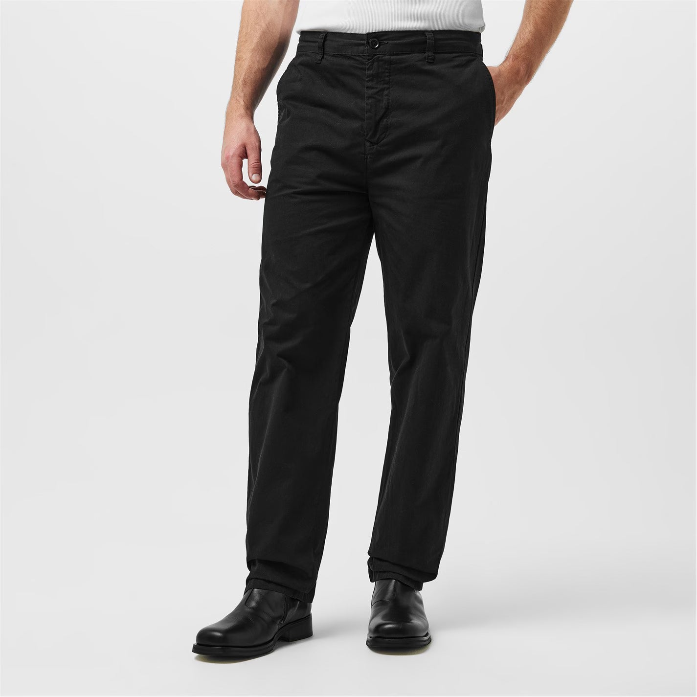 BELSTAFF RALLY COTTON CHINO TROUSERS BLACK RRP £150 BNWT