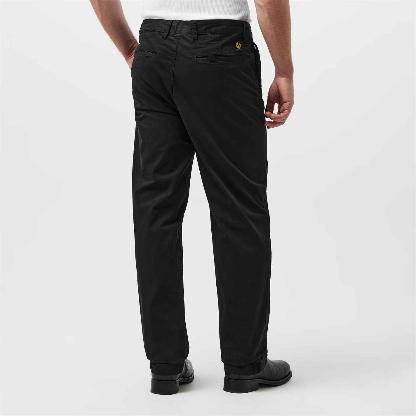 BELSTAFF RALLY COTTON CHINO TROUSERS BLACK RRP £150 BNWT