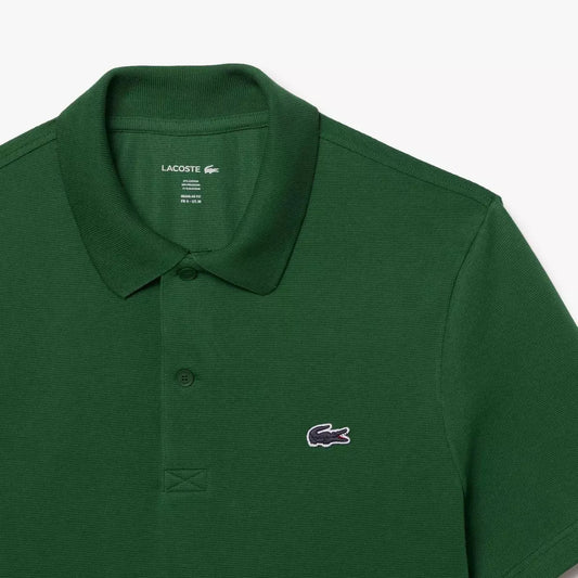 LACOSTE CORE ESSENTIALS STRETCHY COTTON BLEND POLO SHIRT CLASSIC GREEN RRP £79 BNWT