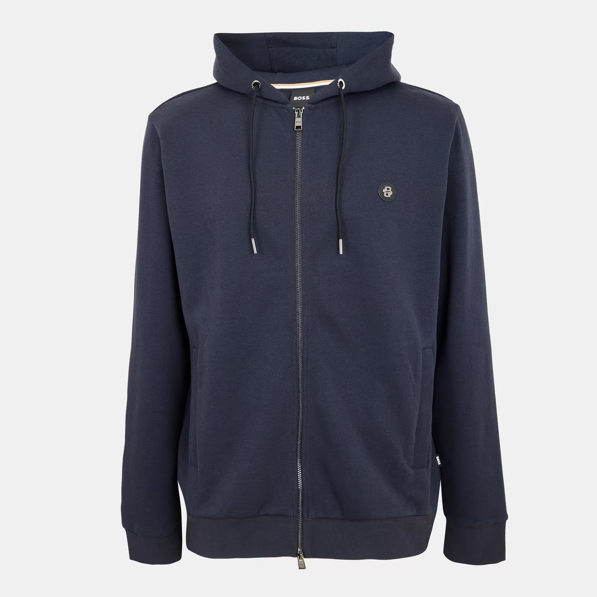 HUGO BOSS C-SPENCE COTTON FLEECE FULL ZIP HOODIE SWEATSHIRT NAVY L RRP £229 BNWT