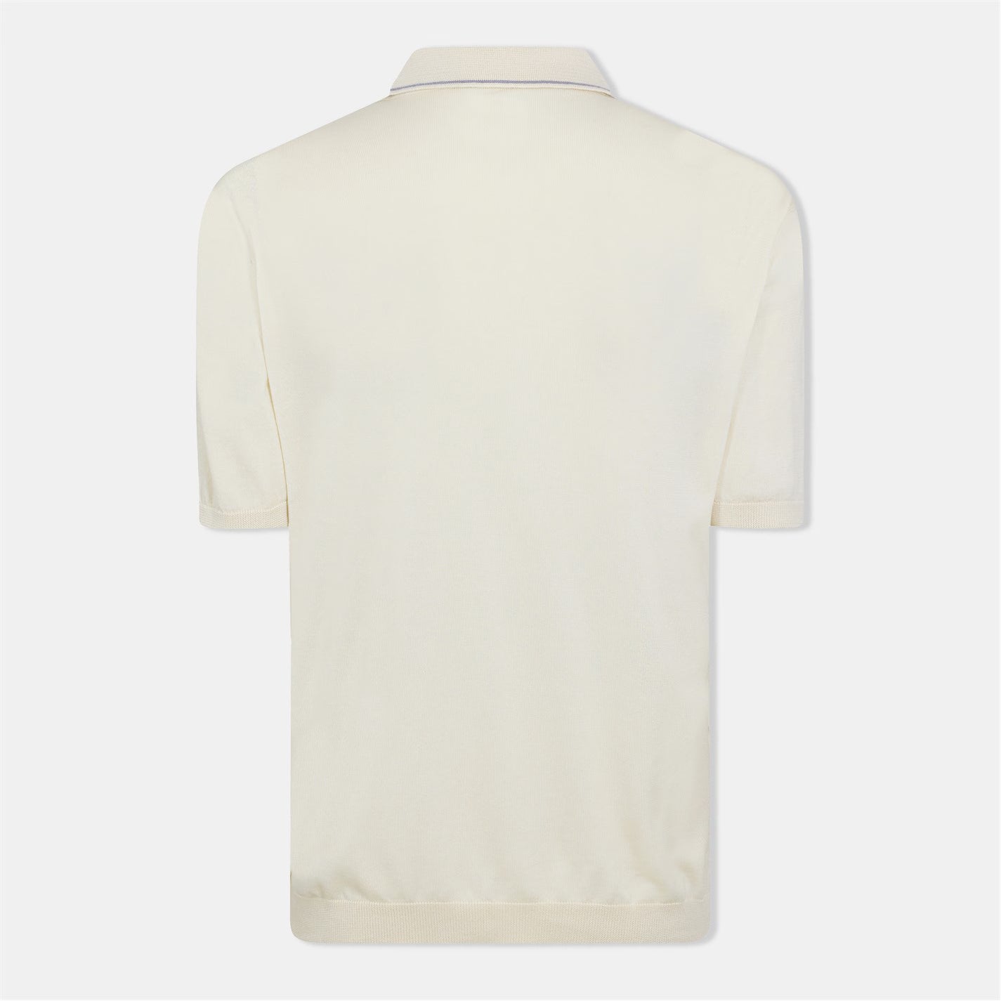 CP COMPANY TIPPED COLLAR KNITTED POLO SHIRT GAUZE WHITE LARGE RRP £275 BNWT