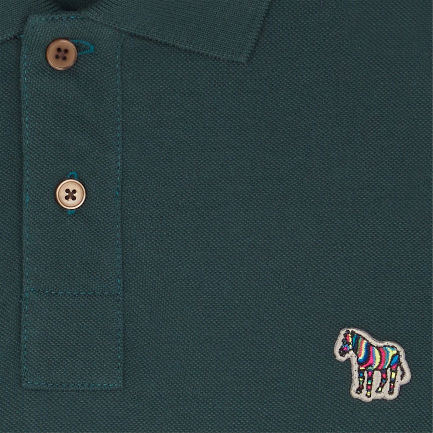 PAUL SMITH PS ZEBRA PIQUE COTTON POLO SHIRT DARK GREEN (37E) 2XL RRP £90 BNWT