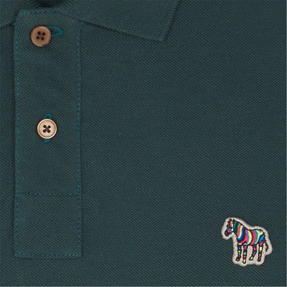 PAUL SMITH PS ZEBRA PIQUE COTTON POLO SHIRT DARK GREEN (37E) 2XL RRP £90 BNWT