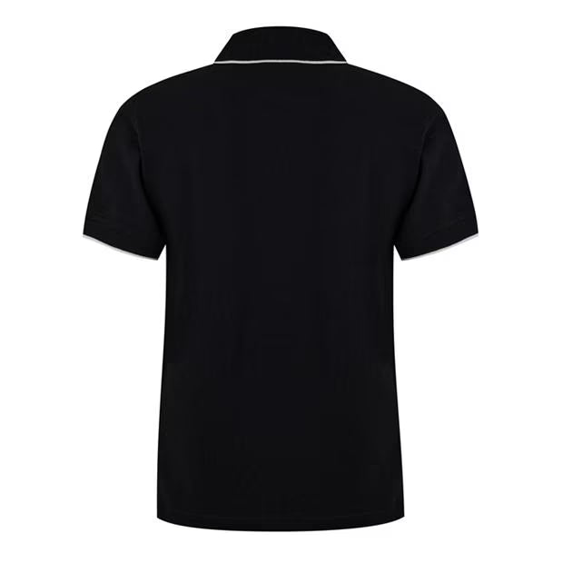 BELSTAFF TIPPED PIQUE COTTON POLO SHIRT BLACK RRP £95 BNWT