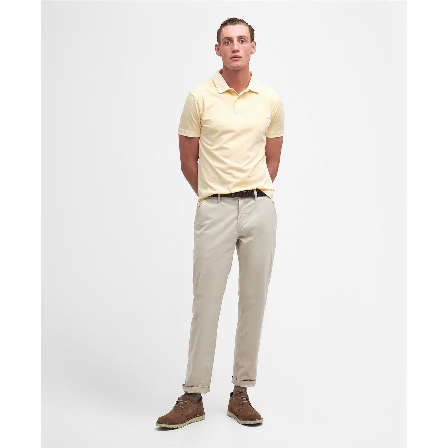 BARBOUR TERRA DYE COTTON POLO SHIRT YELLOW XL RRP £69.95 BNWT