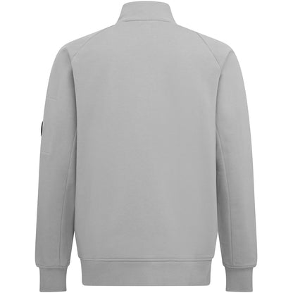 C.P. COMPANY QUARTER ZIP LENS COTTON FLEECE SWEATSHIRT GREY MARL 2XL RRP £285 BNWT