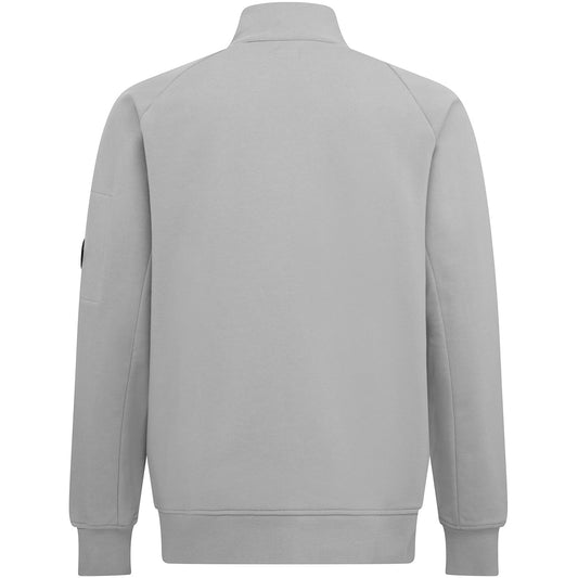 C.P. COMPANY QUARTER ZIP LENS COTTON FLEECE SWEATSHIRT GREY MARL 2XL RRP £285 BNWT