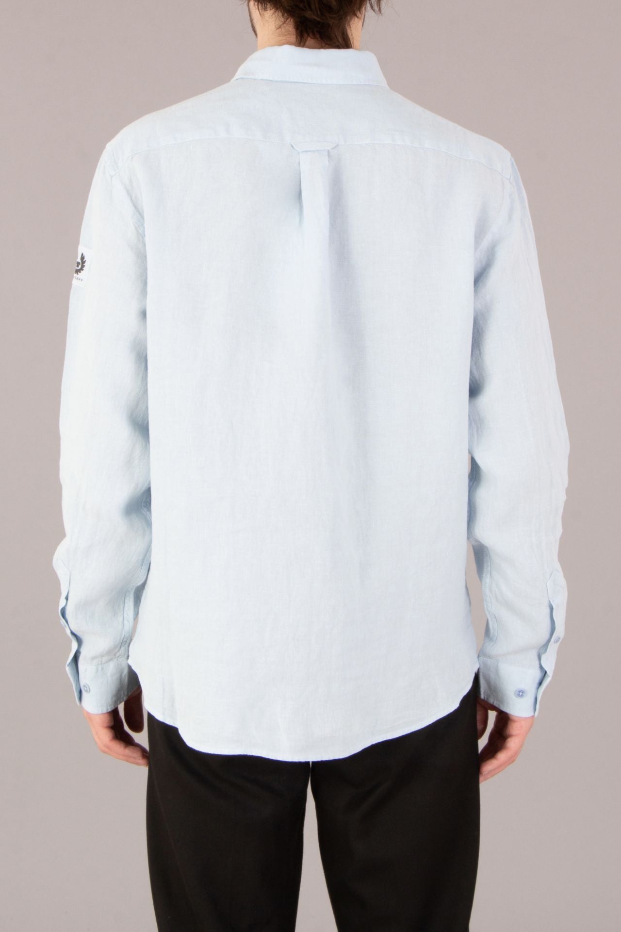 BELSTAFF SCALE LINEN LONG SLEEVE SHIRT SKY BLUE 3XL RRP £175 BNWT