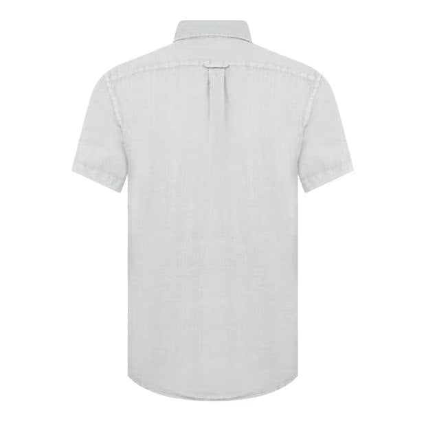 BELSTAFF SCALE LINEN COTTON SHORT SLEEVE SHIRT CLOUD GREY 2XL RRP £135 BNWT