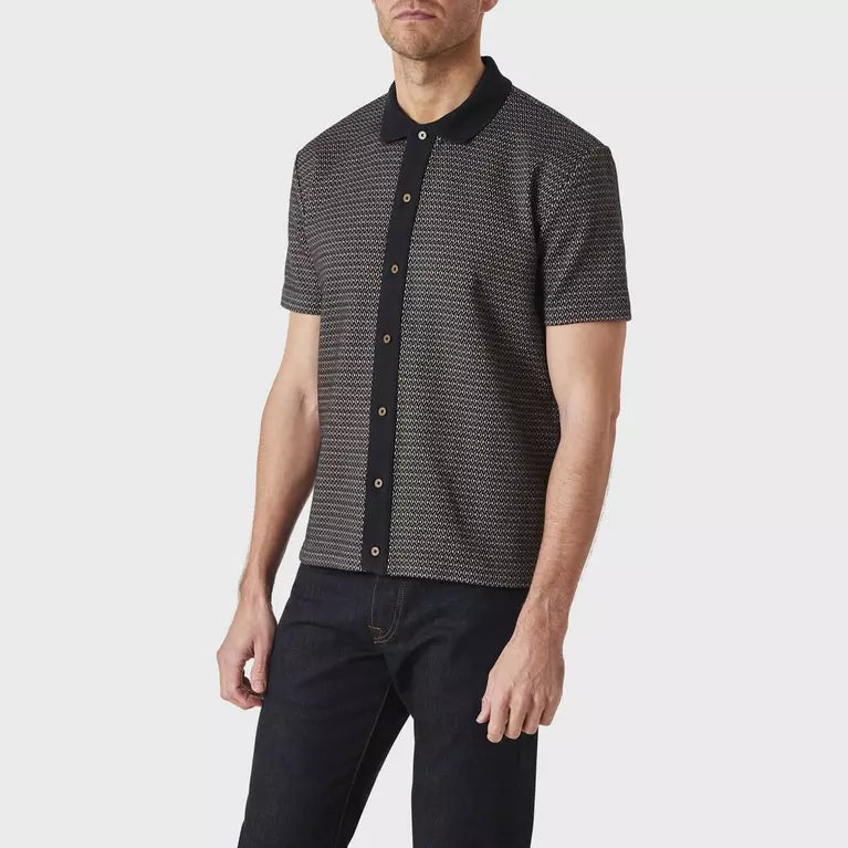 PAUL SMITH PS BUTTON FRONT COTTON POLO SHIRT NAVY BLUE XL RRP £135 BNWT