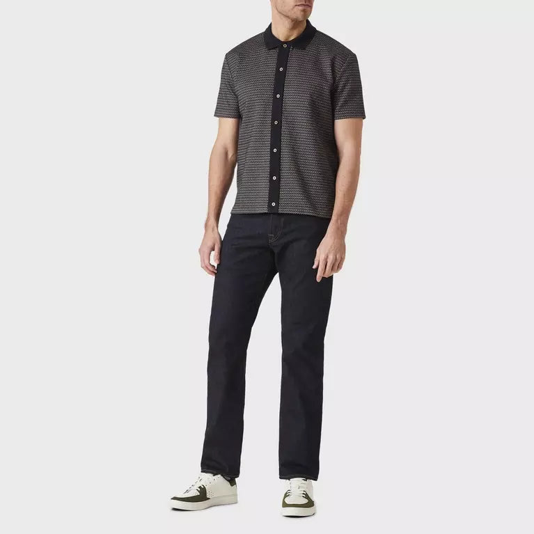 PAUL SMITH PS BUTTON FRONT COTTON POLO SHIRT NAVY BLUE XL RRP £135 BNWT