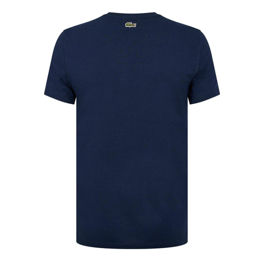 LACOSTE PARIS CREW NECK CROC LOGO COTTON T-SHIRT NAVY BLUE RRP £60 BNWT
