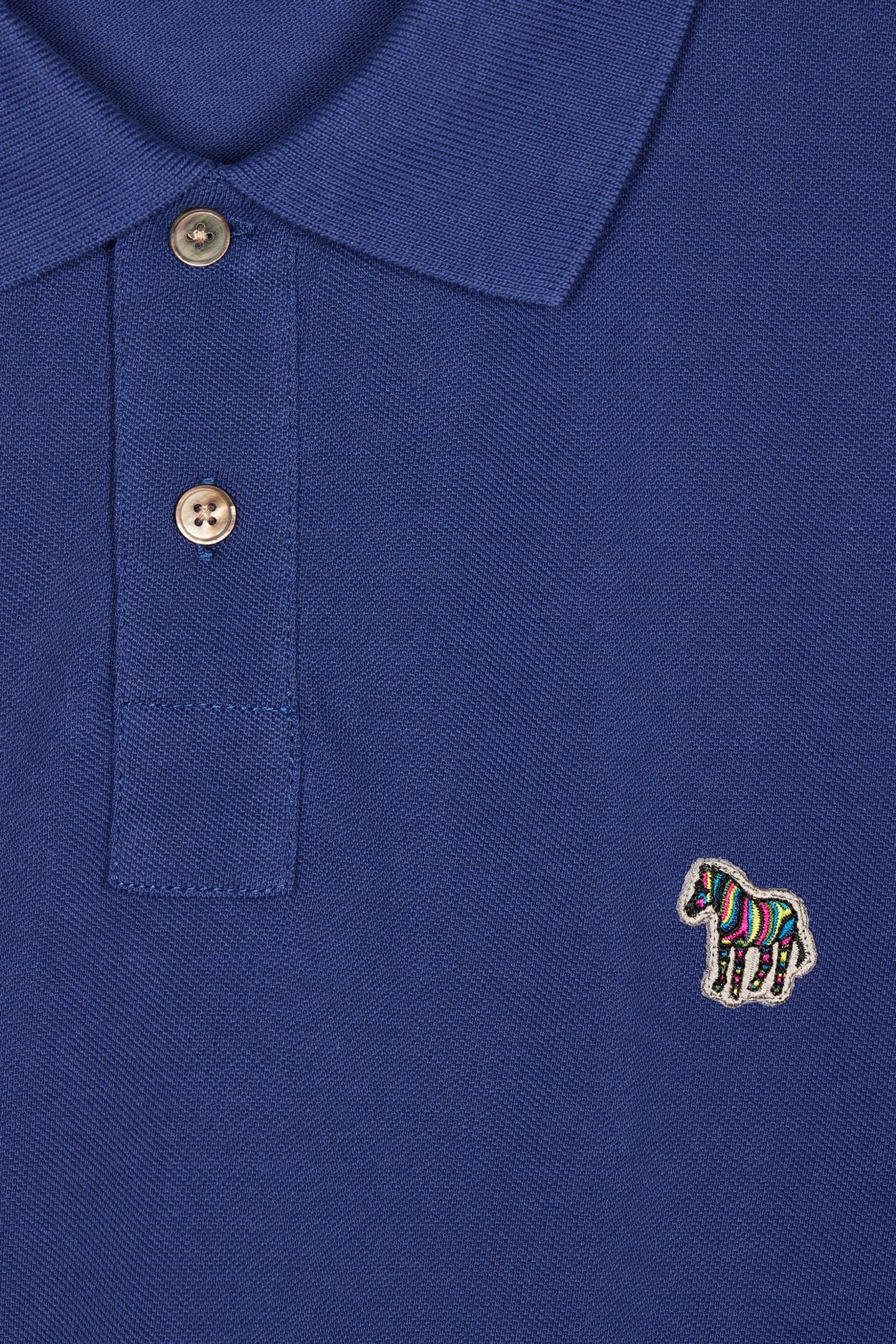 PAUL SMITH ZEBRA PIQUE COTTON POLO SHIRT DARK ROYAL BLUE (46F) 2XL RRP £90 NEW