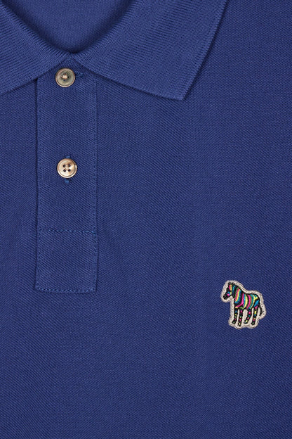 PAUL SMITH ZEBRA PIQUE COTTON POLO SHIRT DARK ROYAL BLUE (46F) 2XL RRP £90 NEW